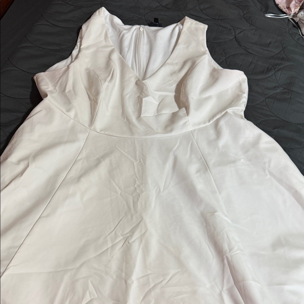 Torrid White Sleeveless Wedding Dress